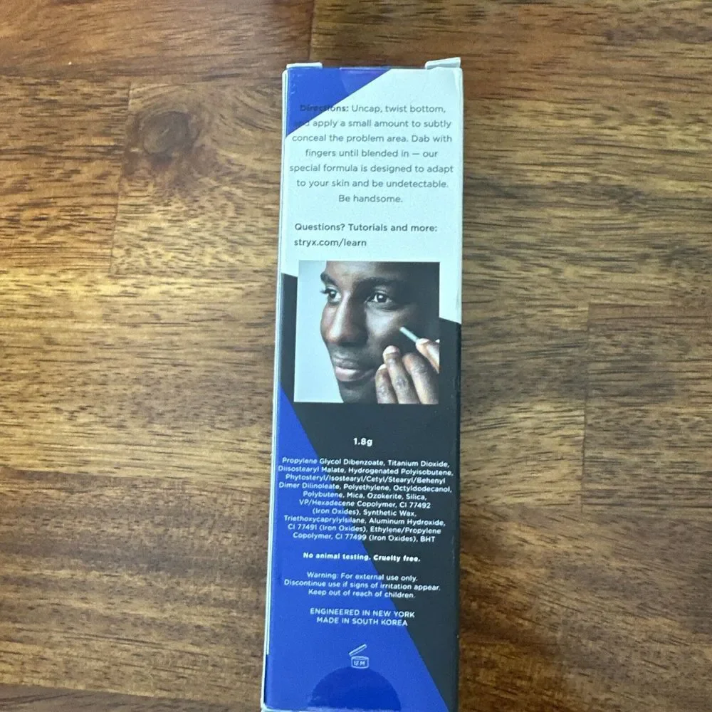 Stryx Concealer Stick Tool for Men 3 Box Pack Deep Java Shade‎